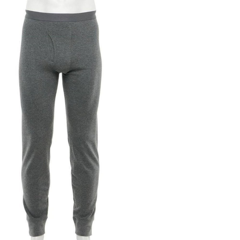 Mens Thermal Underwear Gray 3XLT Tall Croft & Barrow Elastic Waist Fly Winter